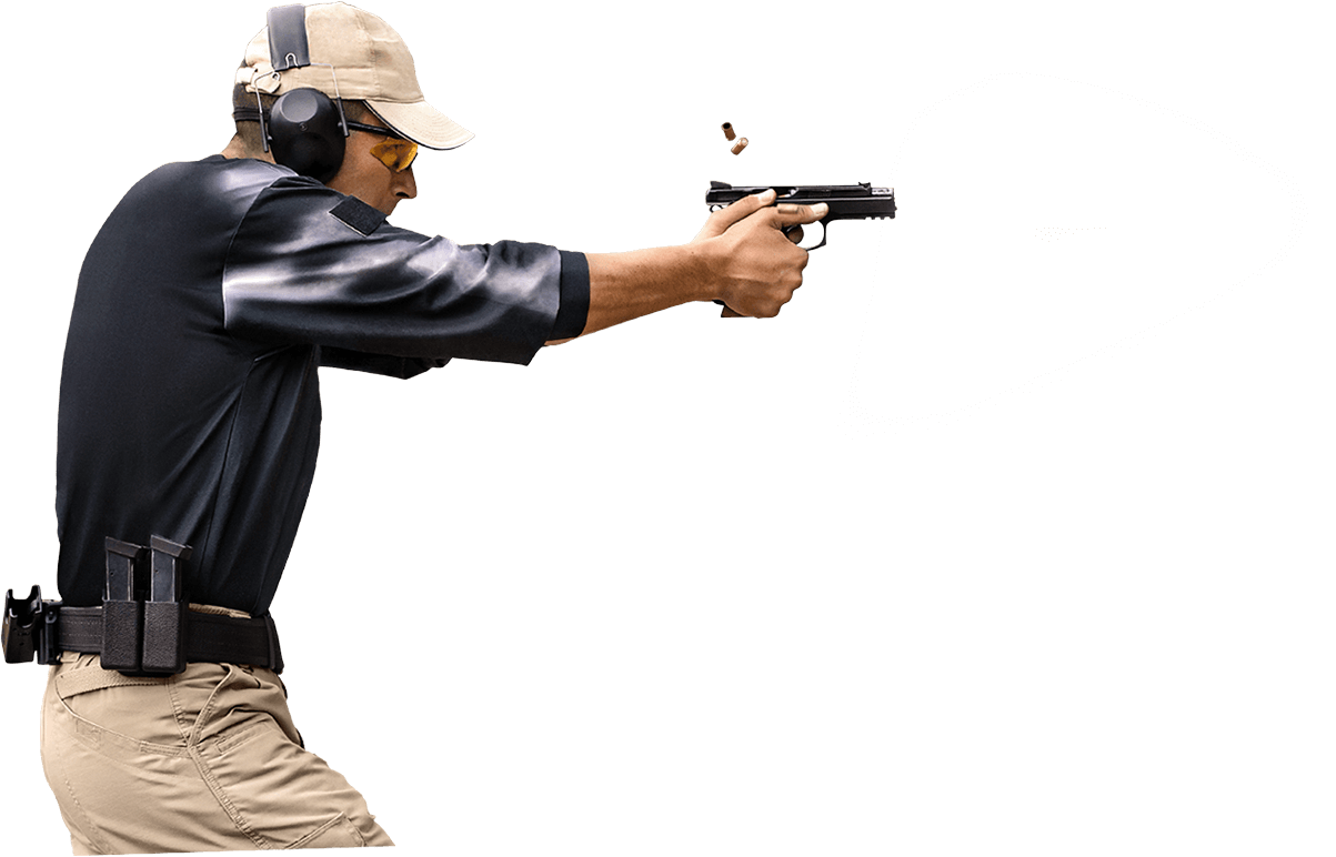Sport-Schütze mit Luftdruckpistole